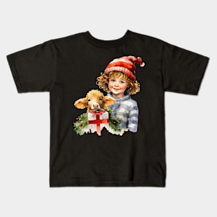 Carb with A Boy Celebrate Christmas Kids T-Shirt